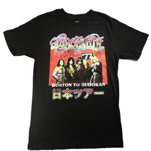 Share Aerosmith T Shirt Mens Medium Black Boston To Budokan 1977 Concert NWOT